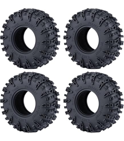 Amazon | TRZX 4個 ラバーRCタイヤ 42mm 1/18スケール用 京商ジムニー